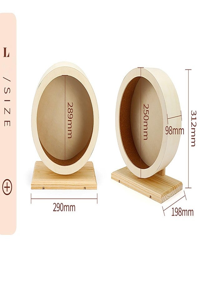 OMEM Hamster Exercise Wheel，Small Animals Running Toy Suitable for Rat, Pig, Chinchilla, Gerbil, etc. pet Wooden Harmless, Handmade (L) - Image 2